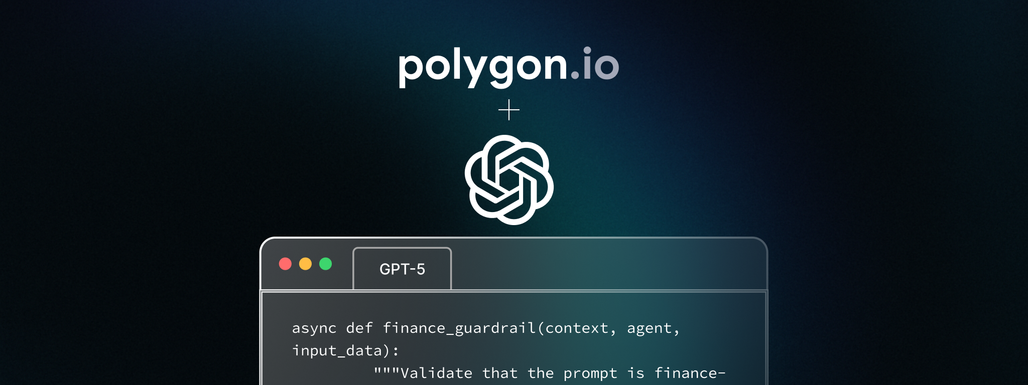Creating stock market reports using Open AI's GPT-5 and Agent SDK with the Polygon.io MCP server in under 200 lines of code
