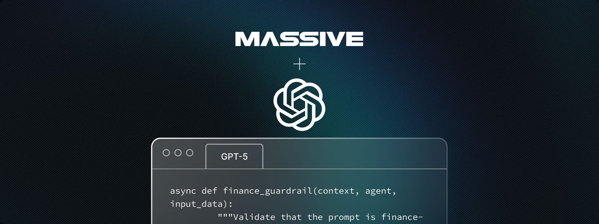 Creating stock market reports using Open AI's GPT-5 and Agent SDK with the Massive MCP server in under 200 lines of code