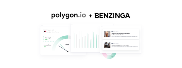 Benzinga Data Now Available on Polygon.io